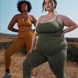 Girlfriend collective unitard in thyme